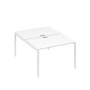 А4 Б2 176 БП (Белый премиум/Белый) Рабочая станция на каркасе DUE столы 2х120