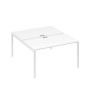 А4 Б2 177 БП (Белый премиум/Белый) Рабочая станция на каркасе DUE столы 2х140