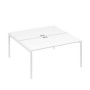 А4 Б2 178 БП (Белый премиум/Белый) Рабочая станция на каркасе DUE столы 2х160