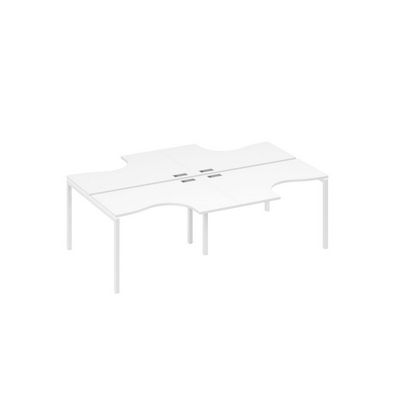 А4 Б2 180-2 БП (Белый премиум/Белый) Рабочая станция DUE столы 4х120 Классика