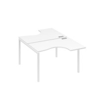 А4 Б2 180 БП (Белый премиум/Белый) Рабочая станция опоры DUE столы 2х120 Классика