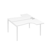 А4 Б2 181 БП (Белый премиум/Белый) Рабочая станция опоры DUE столы 2х140 Классика