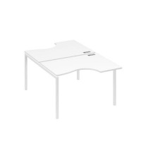 А4 Б2 183 БП (Белый премиум/Белый) Рабочая станция опоры DUE столы 2х120 Классика