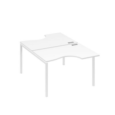 А4 Б2 183 БП (Белый премиум/Белый) Рабочая станция опоры DUE столы 2х120 Классика