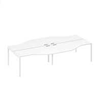 А4 Б2 191-2 БП (Белый премиум/Белый) Рабочая станция 4х160 столы Техно каркас DUE