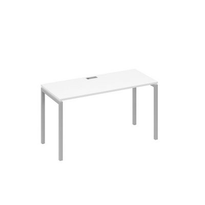 А4 С2 004 БП (Белый премиум/Серый) Стол письменный на металлокаркасе DUE