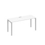 А4 С2 005 БП (Белый премиум/Серый) Стол письменный на металлокаркасе DUE