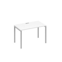 А4 С2 013 БП (Белый премиум/Серый) Стол письменный на металлокаркасе DUE