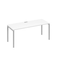 А4 С2 016 БП (Белый премиум/Серый) Стол письменный на металлокаркасе DUE
