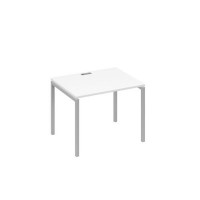 А4 С2 022 БП (Белый премиум/Серый) Стол письменный на металлокаркасе DUE