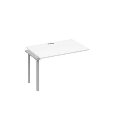 А4 С2 023-1 БП (Белый премиум/Серый) Секция стола 120 рабочей станции на каркасе DUE