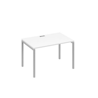А4 С2 023 БП (Белый премиум/Серый) Стол письменный на металлокаркасе DUE