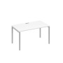 А4 С2 024 БП (Белый премиум/Серый) Стол письменный на металлокаркасе DUE