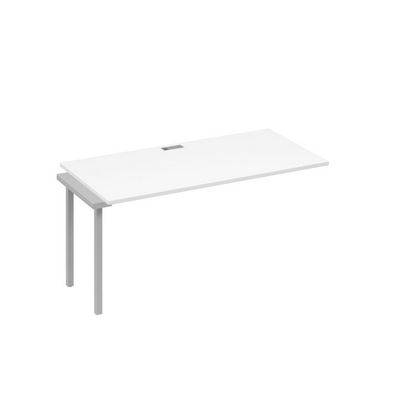 А4 С2 025-1 БП (Белый премиум/Серый) Секция стола 160 рабочей станции на каркасе DUE