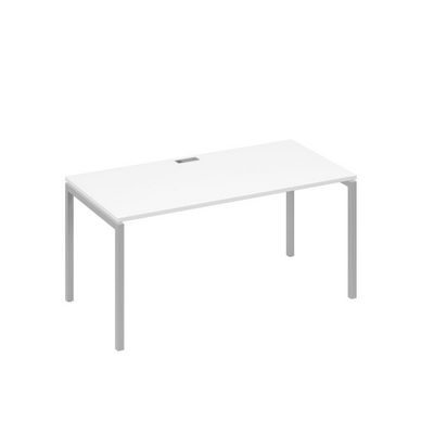 А4 С2 025 БП (Белый премиум/Серый) Стол письменный на металлокаркасе DUE