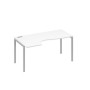 А4 С2 045 БП (Белый премиум/Серый) Стол эргономичный левый "Классика" на металлокаркасе DUE