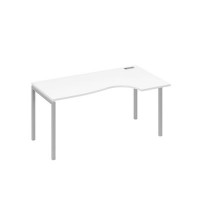 А4 С2 046 БП (Белый премиум/Серый) Стол эргономичный правый "Классика" на металлокаркасе DUE