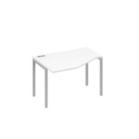 А4 С2 051 БП (Белый премиум/Серый) Стол эргономичный левый "Техно" на металлокаркасе DUE