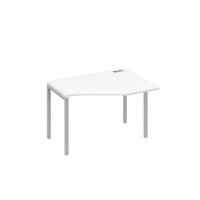А4 С2 052 БП (Белый премиум/Серый) Стол эргономичный правый "Техно" на металлокаркасе DUE