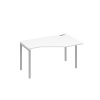 А4 С2 054 БП (Белый премиум/Серый) Стол эргономичный правый "Техно" на металлокаркасе DUE