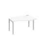 А4 С2 054 БП (Белый премиум/Серый) Стол эргономичный правый "Техно" на металлокаркасе DUE