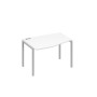 А4 С2 061 БП (Белый премиум/Серый) Стол эргономичный левый "Техно" на металлокаркасе DUE