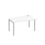 А4 С2 064 БП (Белый премиум/Серый) Стол эргономичный правый "Техно" на металлокаркасе DUE
