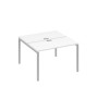 А4 С2 170 БП (Белый премиум/Серый) Рабочая станция на каркасе DUE столы 2х120