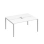 А4 С2 172 БП (Белый премиум/Серый) Рабочая станция на каркасе DUE столы 2х160