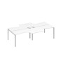 А4 С2 181-2 БП (Белый премиум/Серый) Рабочая станция DUE столы 4х140 Классика