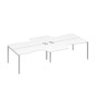 А4 С2 182-2 БП (Белый премиум/Серый) Рабочая станция DUE столы 4х160 Классика