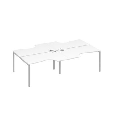 А4 С2 184-2 БП (Белый премиум/Серый) Станция рабочая DUE 4х140 со столами Классика