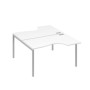 А4 С2 184 БП (Белый премиум/Серый) Рабочая станция опоры DUE столы 2х140 Классика