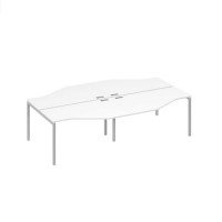 А4 С2 187-2 БП (Белый премиум/Серый) Рабочая станция каркас DUE столы 4х140 Техно