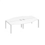 А4 С2 187-2 БП (Белый премиум/Серый) Рабочая станция каркас DUE столы 4х140 Техно