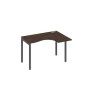 А4 А2 032 ДР (Дуб ристретто/Антрацит) Стол эргономичный правый "Классика" на металлокаркасе DUE