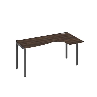 А4 А2 036 ДР (Дуб ристретто/Антрацит) Стол эргономичный правый "Классика" на металлокаркасе DUE