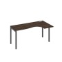 А4 А2 036 ДР (Дуб ристретто/Антрацит) Стол эргономичный правый "Классика" на металлокаркасе DUE