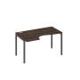 А4 А2 043 ДР (Дуб ристретто/Антрацит) Стол эргономичный левый "Классика" на металлокаркасе DUE