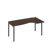 А4 А2 046 ДР (Дуб ристретто/Антрацит) Стол эргономичный правый "Классика" на металлокаркасе DUE