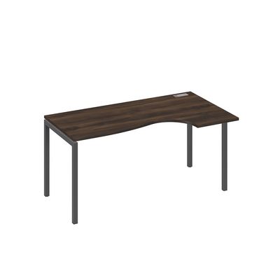 А4 А2 046 ДР (Дуб ристретто/Антрацит) Стол эргономичный правый "Классика" на металлокаркасе DUE