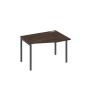 А4 А2 062 ДР (Дуб ристретто/Антрацит) Стол эргономичный правый "Техно" на металлокаркасе DUE