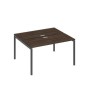 А4 А2 171 ДР (Дуб ристретто/Антрацит) Рабочая станция на каркасе DUE столы 2х140