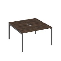 А4 А2 174 ДР (Дуб ристретто/Антрацит) Рабочая станция на каркасе DUE столы 2х140
