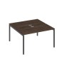 А4 А2 174 ДР (Дуб ристретто/Антрацит) Рабочая станция на каркасе DUE столы 2х140