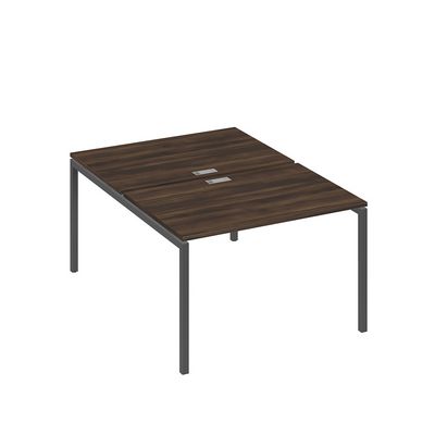 А4 А2 176 ДР (Дуб ристретто/Антрацит) Рабочая станция на каркасе DUE столы 2х120