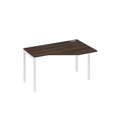 А4 Б2 054 ДР (Дуб ристретто/Белый) Стол эргономичный правый "Техно" на металлокаркасе DUE
