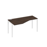 А4 Б2 055 ДР (Дуб ристретто/Белый) Стол эргономичный левый "Техно" на металлокаркасе DUE