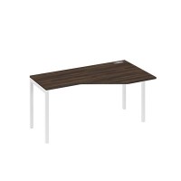 А4 Б2 056 ДР (Дуб ристретто/Белый) Стол эргономичный правый "Техно" на металлокаркасе DUE