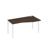 А4 Б2 066 ДР (Дуб ристретто/Белый) Стол эргономичный правый "Техно" на металлокаркасе DUE